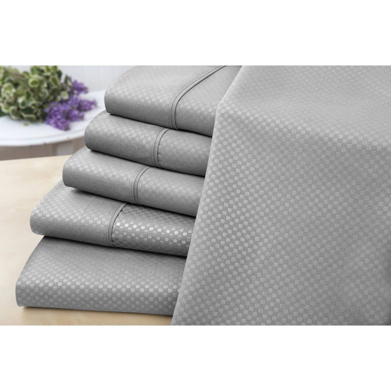 Us Army 6 Piece Microfiber Embossed Check Sheet Set Twin King Sizes Durable